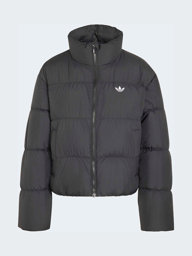 adidas Originals Black Short Padded Jacket - Image 6 of 6