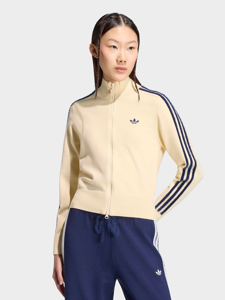adidas originals Yellow Knitted Firebird Track Top - Image 1 of 6 adidas originals Yellow Knitted Firebird Track Top - Image 1 of 6