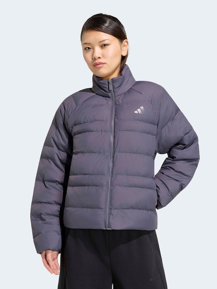 adidas Grey Essentials Packable Insulated Jacket - Image 1 of 6 adidas Grey Essentials Packable Insulated Jacket - Image 1 of 6