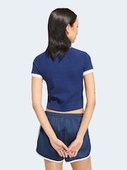 adidas originals Blue Knitted T-Shirt - Image 2 of 6