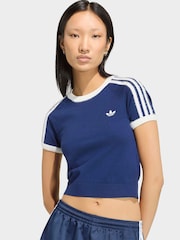 adidas originals Blue Knitted T-Shirt - Image 4 of 6