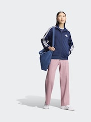 adidas originals Blue Pinstripe Firebird Loose Tracktop - Image 3 of 6