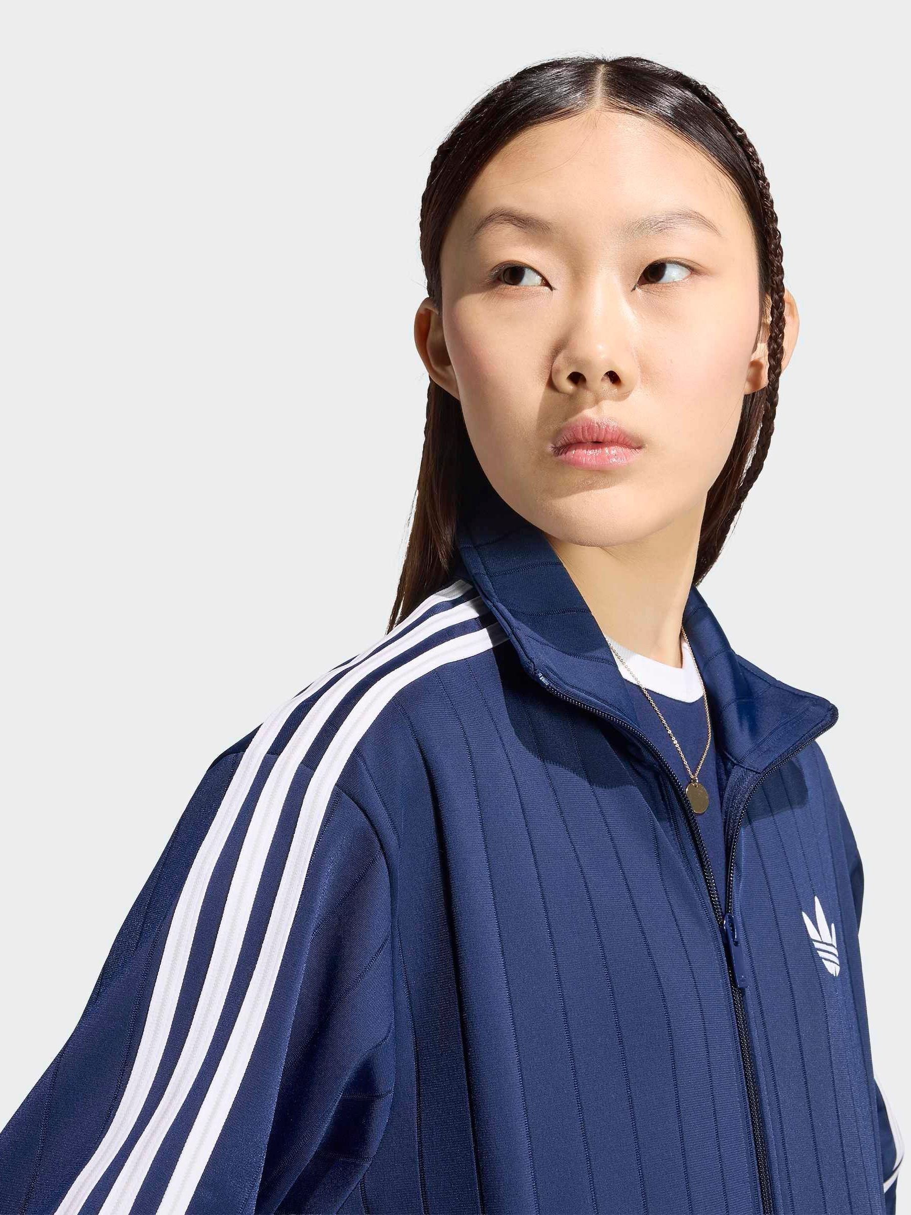 Buy adidas originals Blue Pinstripe Firebird Loose Tracktop from Buy adidas originals Blue Pinstripe Firebird Loose Tracktop from