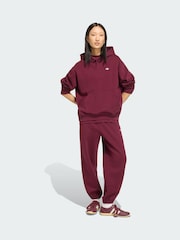 adidas originals Red Essentials Oversized Fleece Hoodie - Image 1 of 4