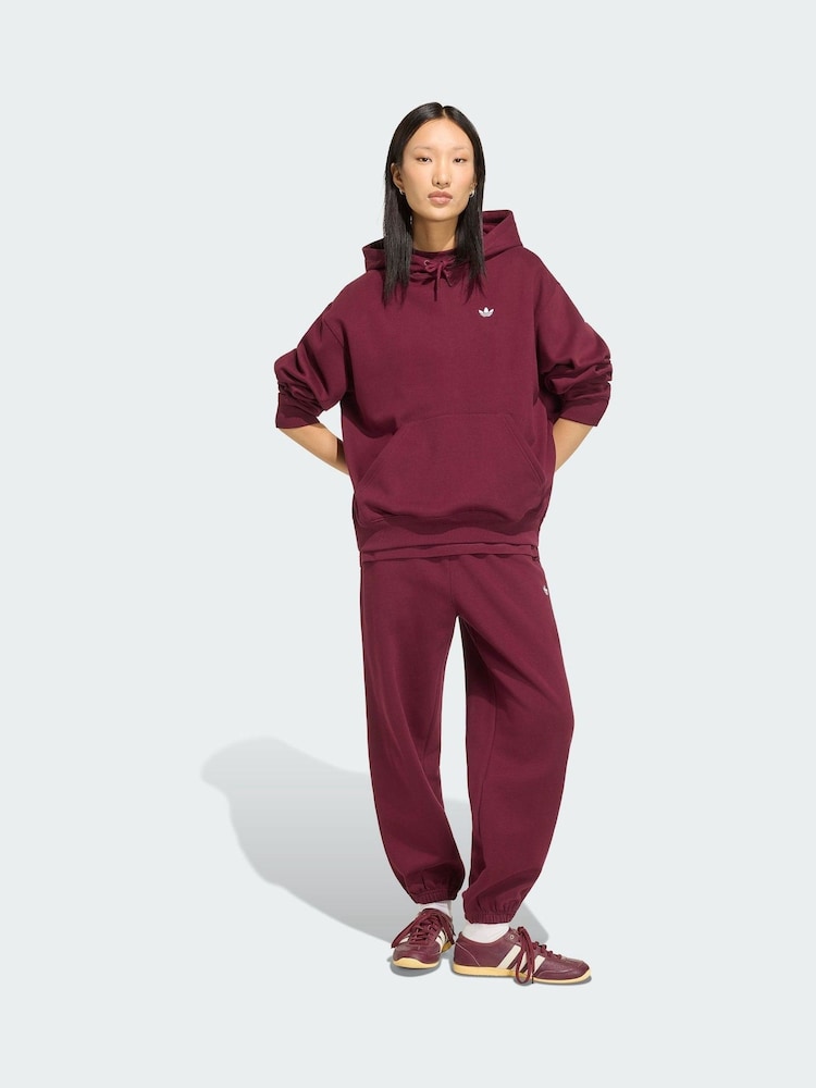 adidas originals Red Essentials Oversized Fleece Hoodie - Image 1 of 4 adidas originals Red Essentials Oversized Fleece Hoodie - Image 1 of 4