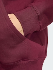 adidas originals Red Essentials Oversized Fleece Hoodie - Image 3 of 4