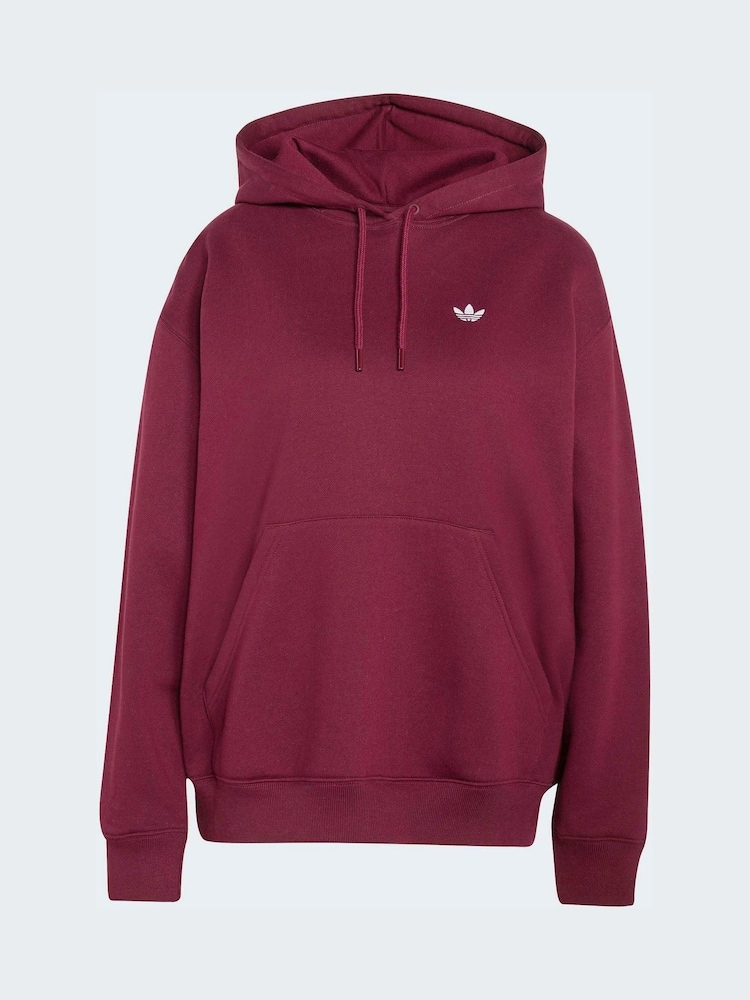 adidas originals Red Essentials Oversized Fleece Hoodie - Image 4 of 4 adidas originals Red Essentials Oversized Fleece Hoodie - Image 4 of 4
