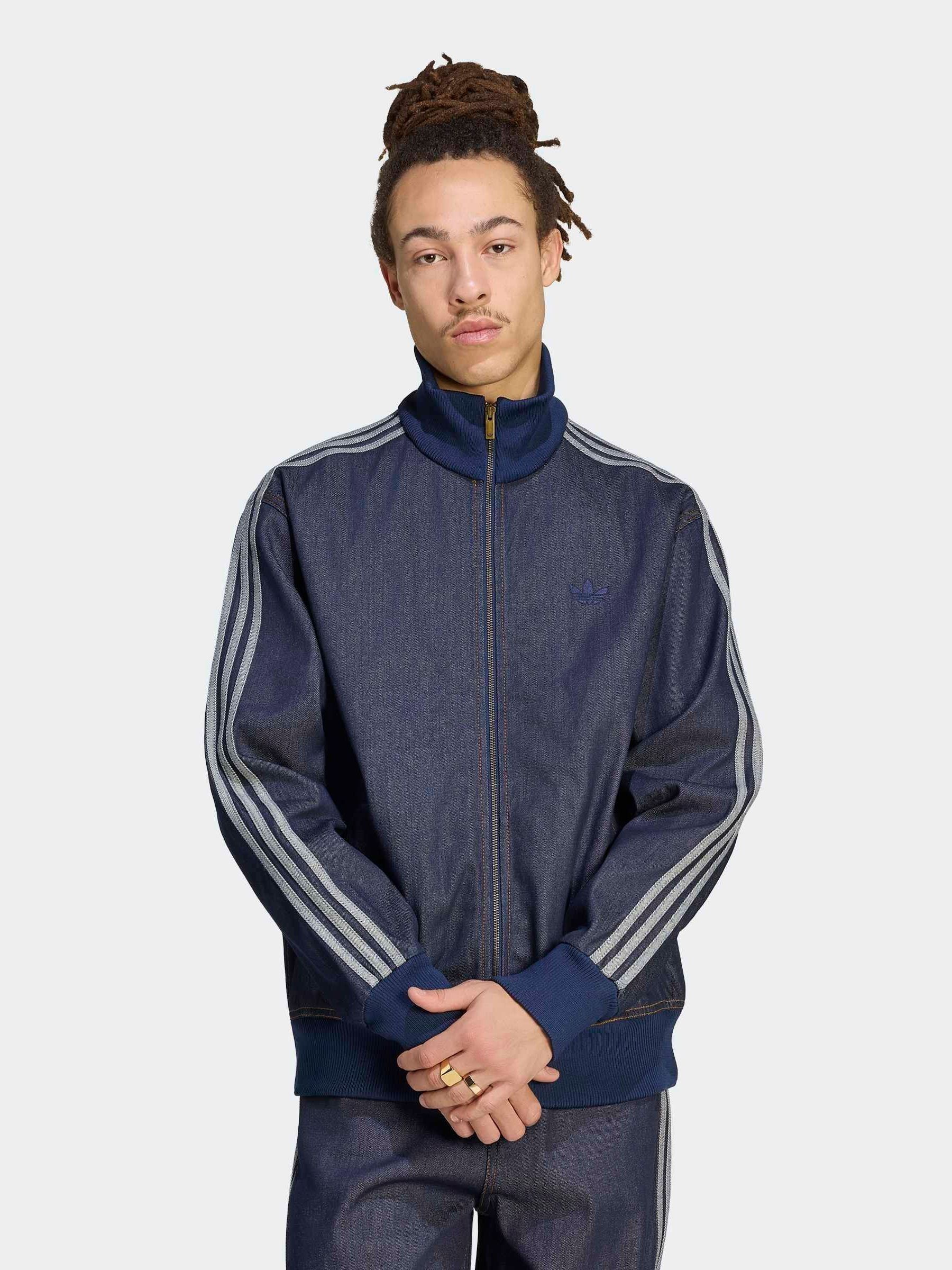 Buy adidas originals Blue Firebird Adicolor Raw Denim Track Top
