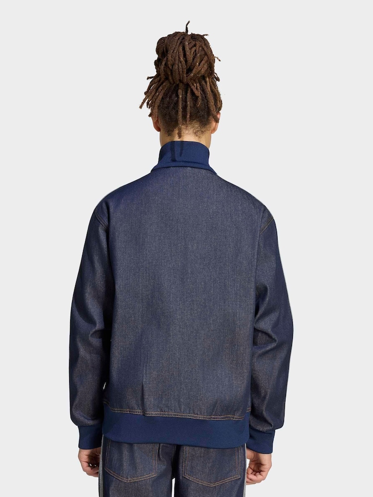 adidas originals Blue Firebird Adicolor Raw Denim Track Top - Image 2 of 6