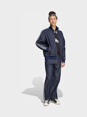 adidas originals Blue Firebird Adicolor Raw Denim Track Top - Image 3 of 6