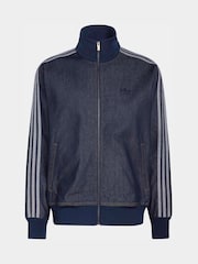 adidas originals Blue Firebird Adicolor Raw Denim Track Top - Image 6 of 6