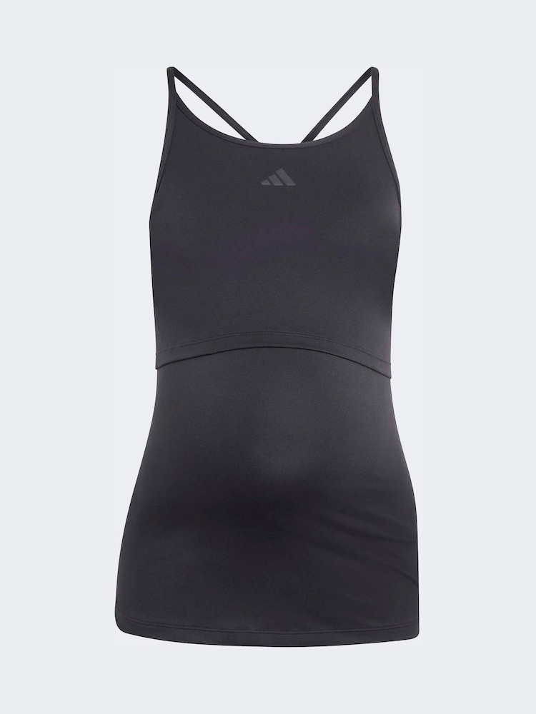 adidas Black Workout Tank Top Maternity - Image 6 of 6 adidas Black Workout Tank Top Maternity - Image 6 of 6