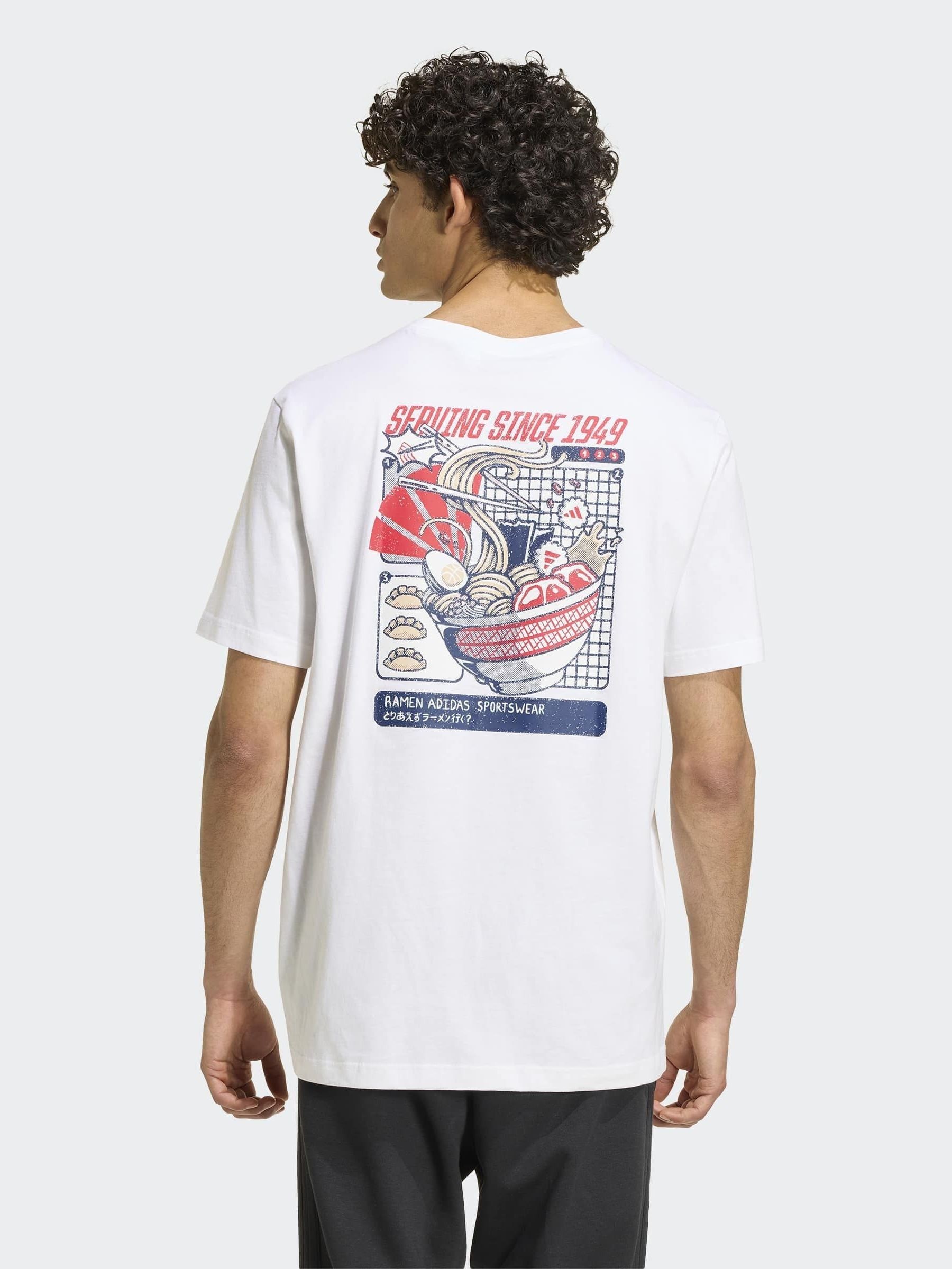 Buy adidas White Ramen Graphic T-Shirt from Next USA