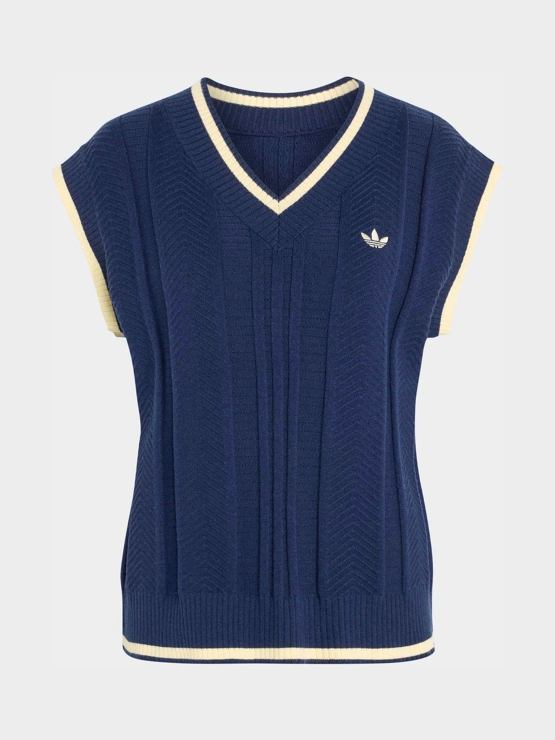 Buy adidas originals Blue Cable Knit Vest from Next USA