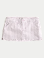 Hollister Light Pink Stripe Prep Skirt - Image 5 of 5
