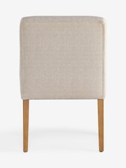 Set of 2 Rose Dining Chairs Tweedy Plain Light Non Arm Natural Mid Wood Leg - Image 7 of 8