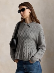 Polo Ralph Lauren Grey Cable Knit Kit Sweater - Image 2 of 3