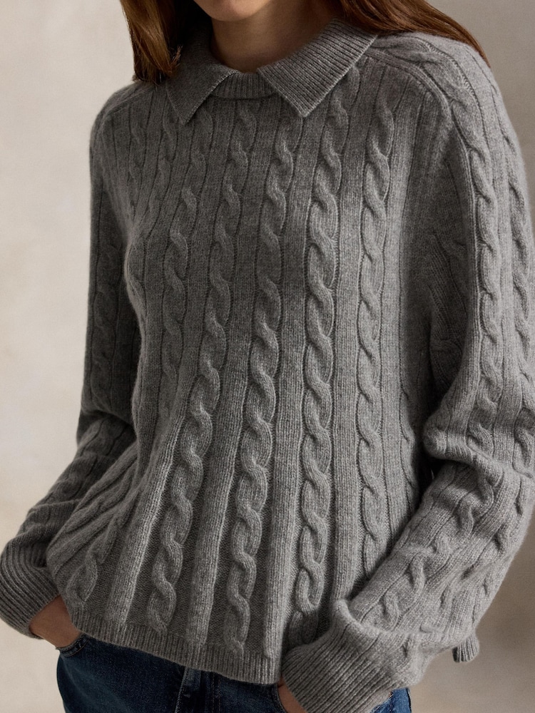 Polo Ralph Lauren Grey Cable Knit Kit Sweater - Image 3 of 3