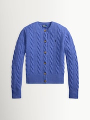 Polo Ralph Lauren Scallop Detail Cable Knit Round Neck Cardigan - Bilde 5 av 5