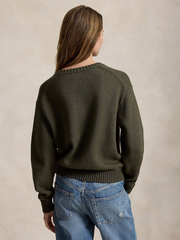 Polo Ralph Lauren Green Polo Crew Sweater - Image 2 of 5