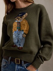 Polo Ralph Lauren Green Polo Crew Sweater - Image 4 of 5