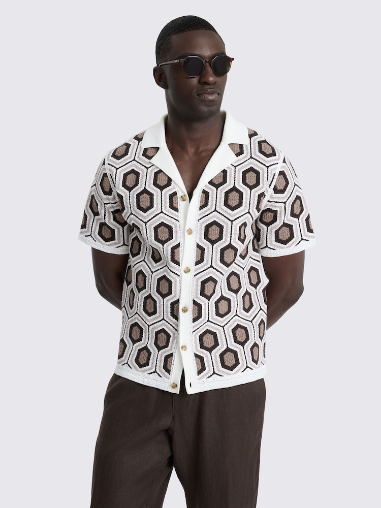 MOSS White Crochet Shirt - Image 1 of 3