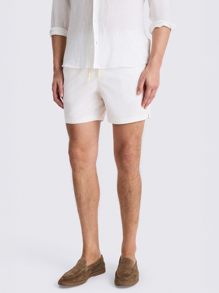 MOSS Natural Stripe Swim Shorts - Image 1 of 4