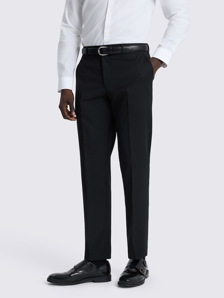 MOSS Black Slim Fit Suit Trousers - Image 1 of 3
