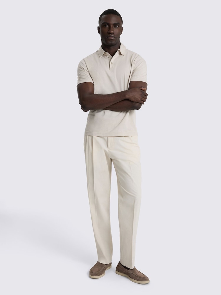 MOSS Natural Jersey Polo Shirt - Image 2 of 3