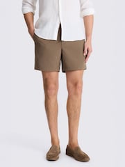 MOSS Taupe Brown Smart Swim Shorts - Image 1 of 4