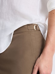 MOSS Taupe Brown Smart Swim Shorts - Image 3 of 4