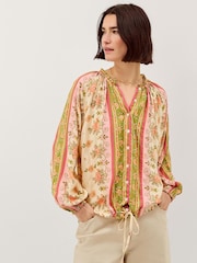 Monsoon Cream Eline Floral Print Blouse - Image 1 of 4