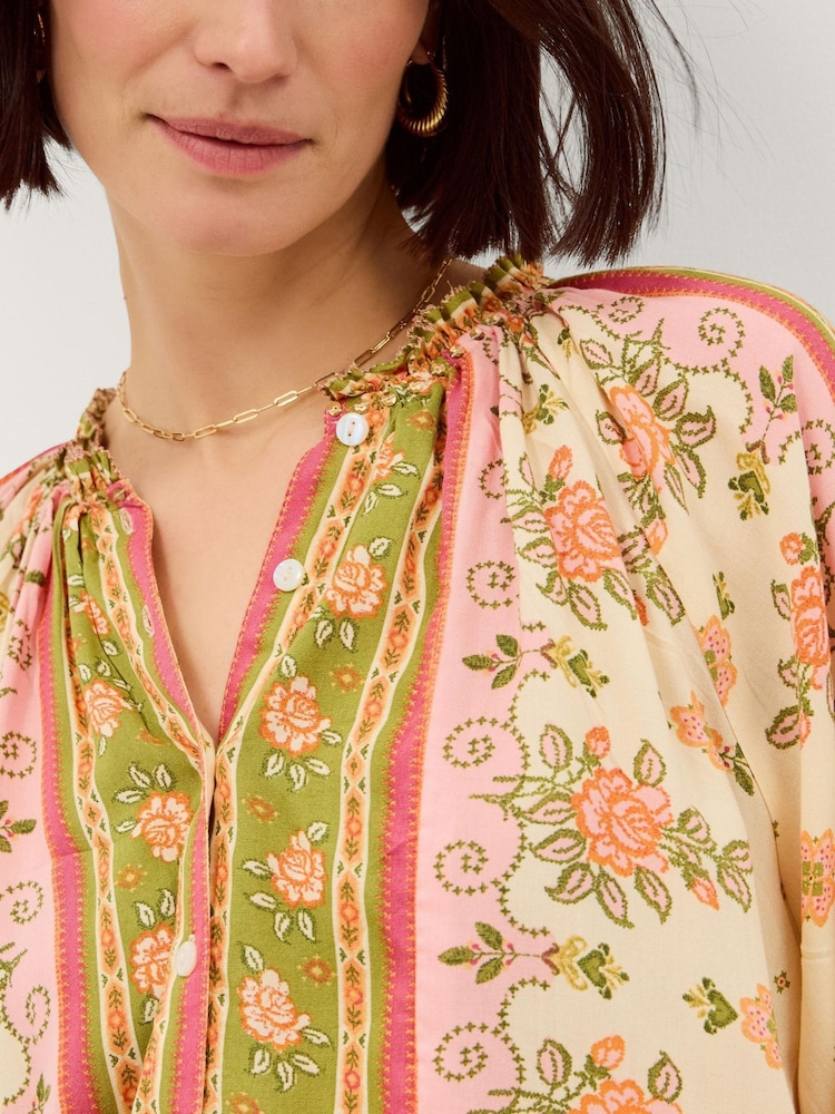 Monsoon Cream Eline Floral Print Blouse - Image 2 of 4