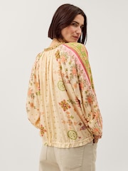 Monsoon Cream Eline Floral Print Blouse - Image 3 of 4
