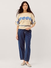 Monsoon Cream Safi Shell Knit Jumper - Image 2 of 5