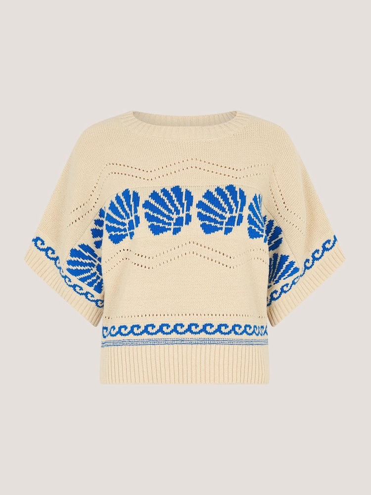 Monsoon Cream Safi Shell Knit Jumper - Image 5 of 5