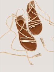 Monsoon Gia Tassel Strap Leather Sandals - Bild 4 von 4