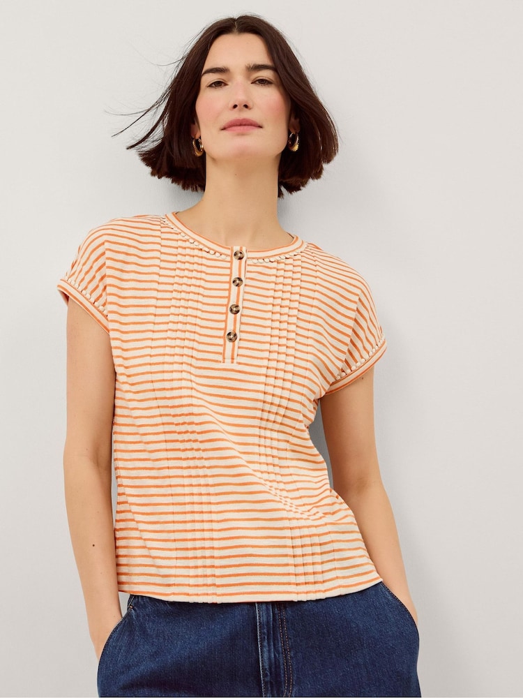 Monsoon Cream Selena Stripe T-Shirt - Image 1 of 4