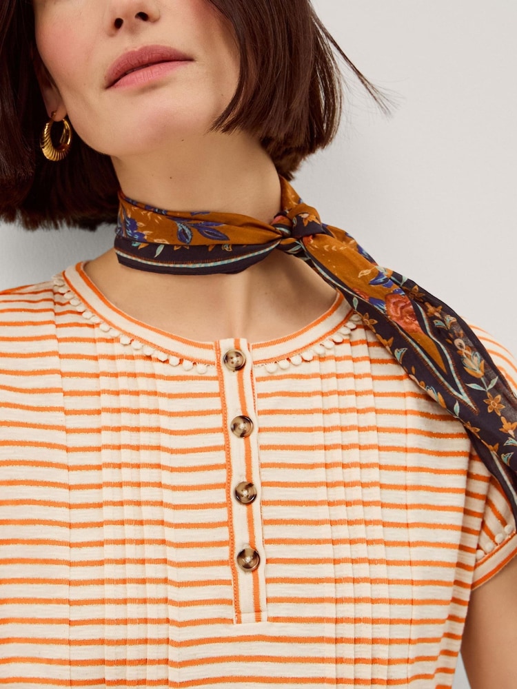 Monsoon Cream Selena Stripe T-Shirt - Image 2 of 4