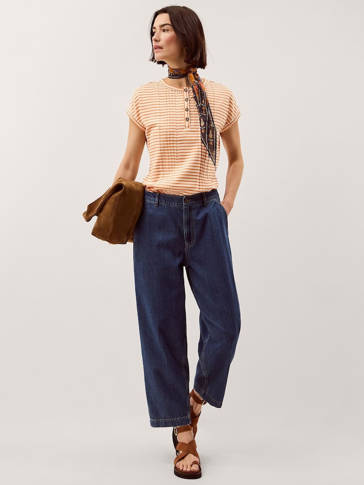 Monsoon Cream Selena Stripe T-Shirt - Image 4 of 4