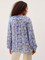Monsoon Blue Sian Floral Print Blouse - Image 3 of 6