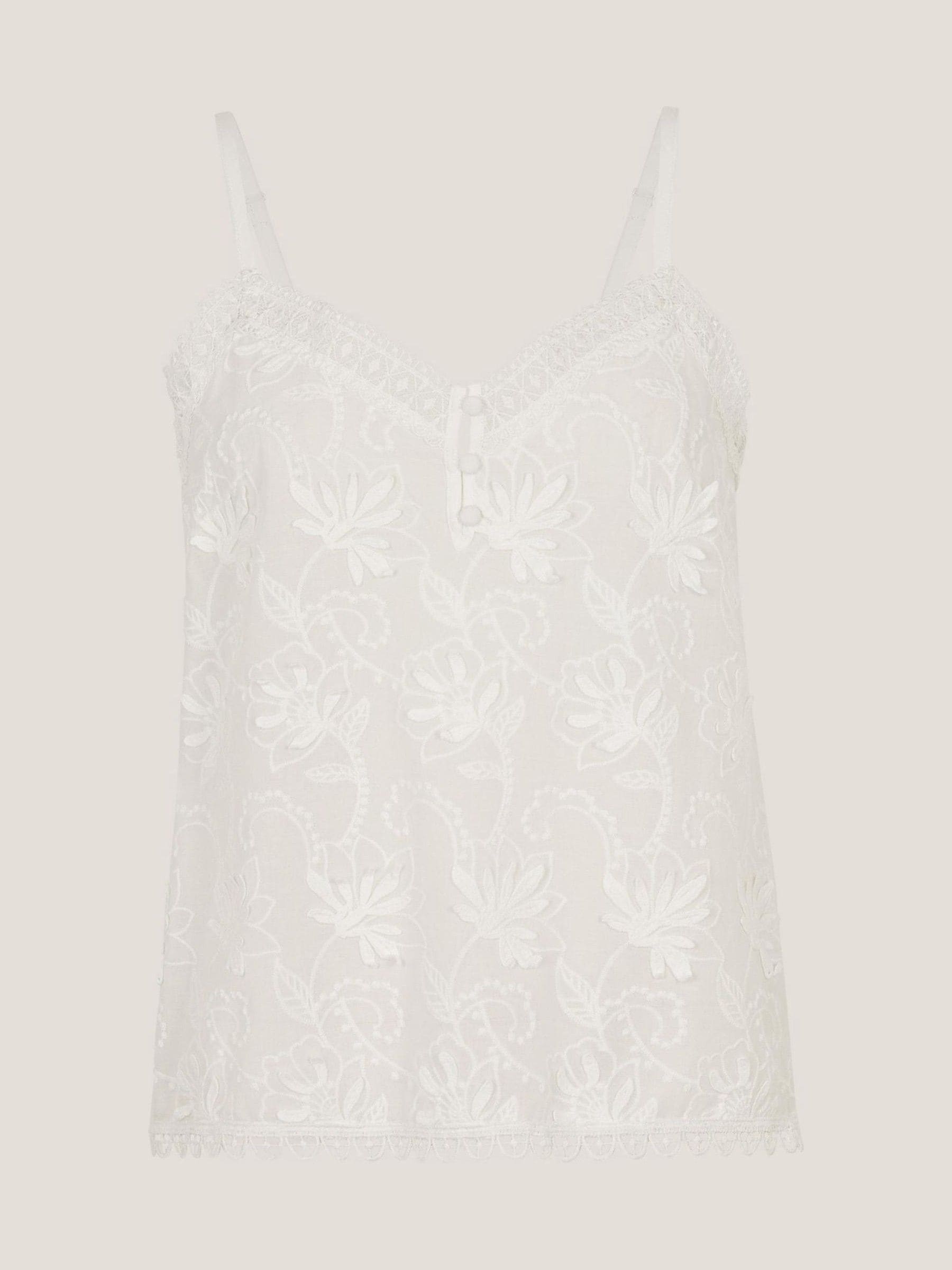 Buy Monsoon White Rosie Embroidered Cami Top from Next USA
