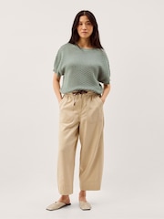 Monsoon Green Siara Short Sleeve Knit Jumper - Image 2 of 5