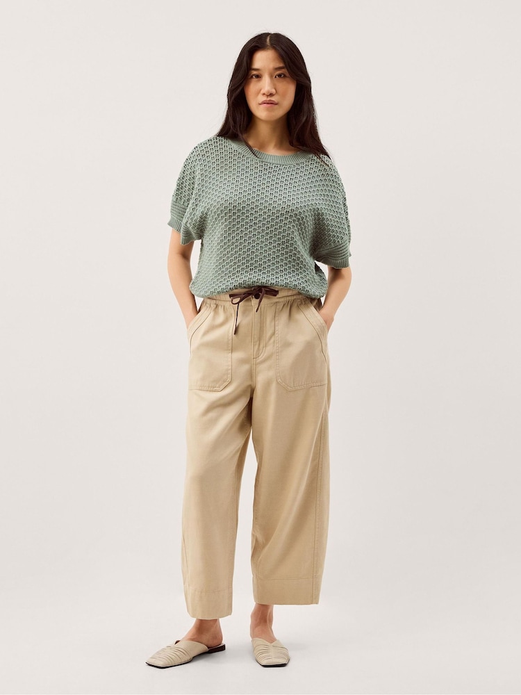 Monsoon Green Siara Short Sleeve Knit Jumper - Image 2 of 5