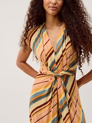 Monsoon Tola Stripe Jersey Midi Dress - Image 5 of 6