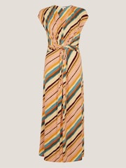 Monsoon Tola Stripe Jersey Midi Dress - Image 6 of 6