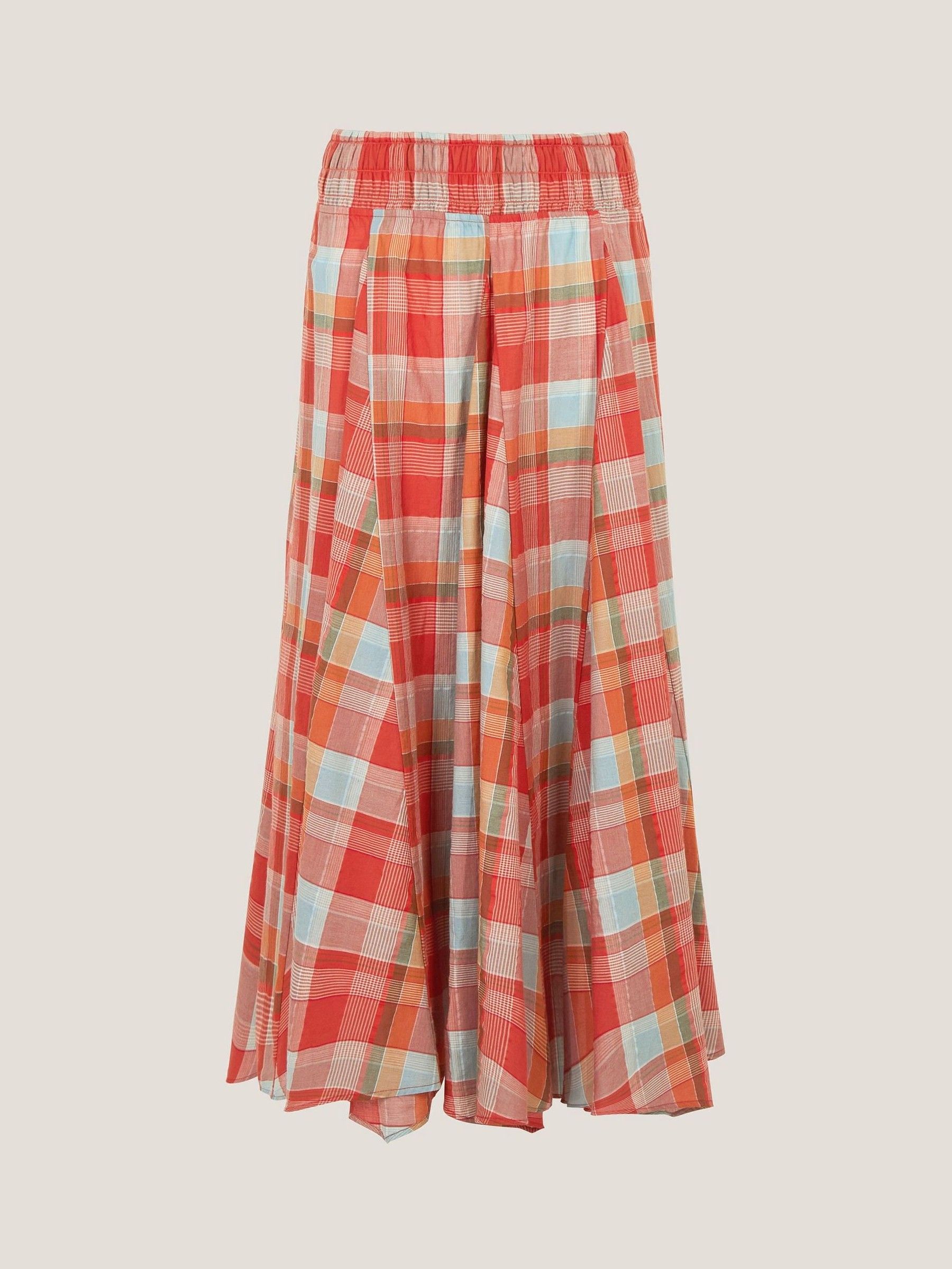 Buy Monsoon Orange Cecily Check Midi Skirt from Next USA