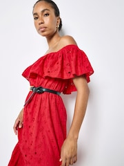 Apricot Bardot Broderie Maxi Dress - Imagen 3 de 5