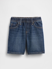 Gap Dark Wash UltraSoft Denim Pull On Baggy Shorts (6mths-5yrs) - Image 2 of 3
