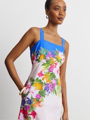 Joanna Hope White Printed Cotton Prom Dress - Image 3 of 4